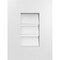 Ekena Millwork Vertical Surface Mount PVC Gable Vent: Functional, w/ 3-1/2"W x 1"P Standard Frame, 12"W x 16"H GVPVE12X1601SF - alternate 1
